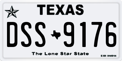 TX license plate DSS9176