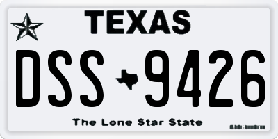TX license plate DSS9426