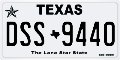 TX license plate DSS9440