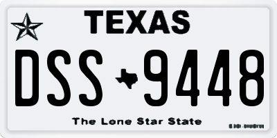 TX license plate DSS9448