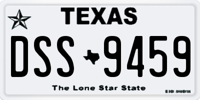 TX license plate DSS9459