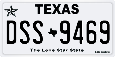 TX license plate DSS9469
