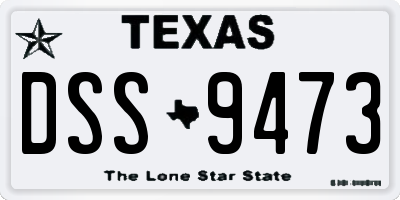 TX license plate DSS9473