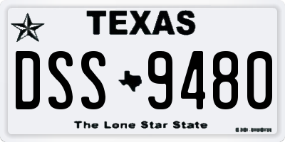 TX license plate DSS9480