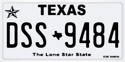 TX license plate DSS9484