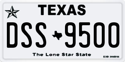 TX license plate DSS9500