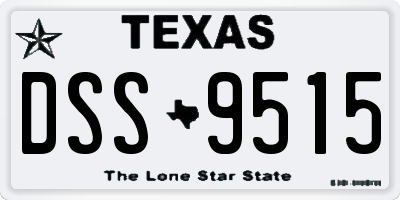 TX license plate DSS9515