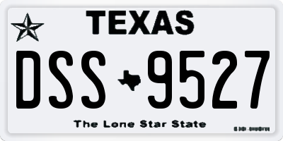 TX license plate DSS9527