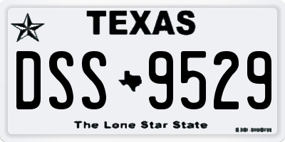 TX license plate DSS9529
