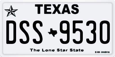 TX license plate DSS9530