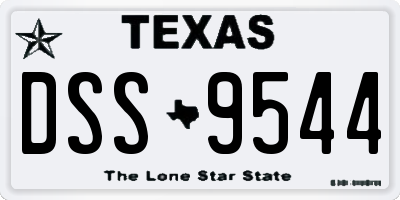 TX license plate DSS9544