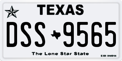 TX license plate DSS9565