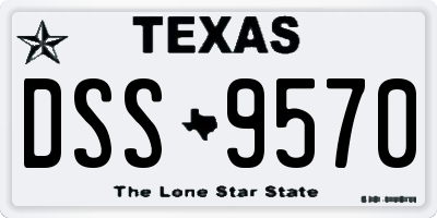 TX license plate DSS9570