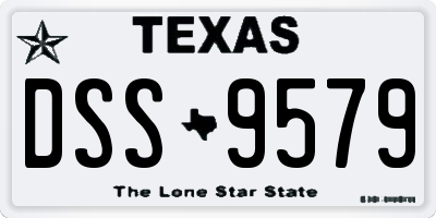 TX license plate DSS9579