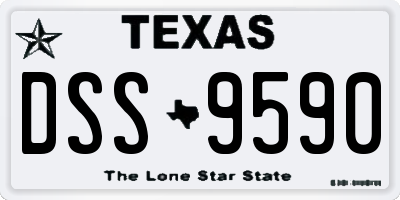 TX license plate DSS9590