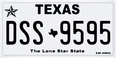 TX license plate DSS9595