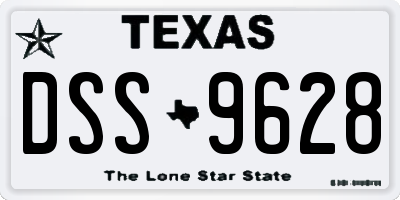 TX license plate DSS9628