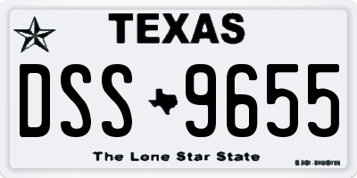 TX license plate DSS9655