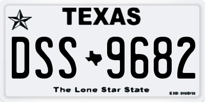 TX license plate DSS9682