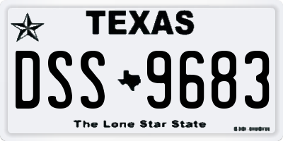 TX license plate DSS9683