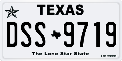 TX license plate DSS9719