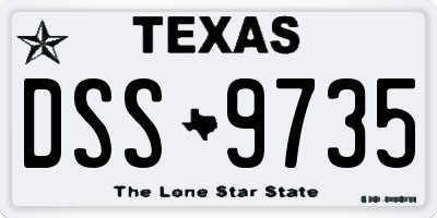 TX license plate DSS9735