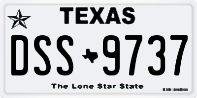 TX license plate DSS9737