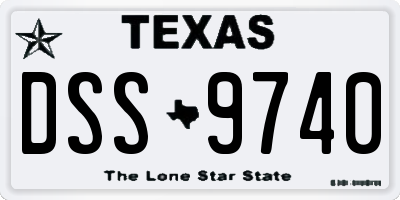 TX license plate DSS9740