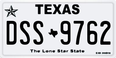 TX license plate DSS9762