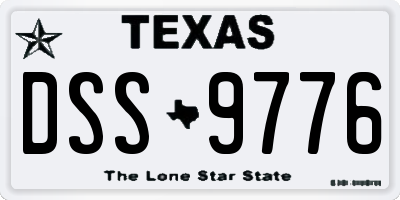 TX license plate DSS9776
