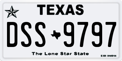 TX license plate DSS9797