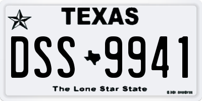 TX license plate DSS9941