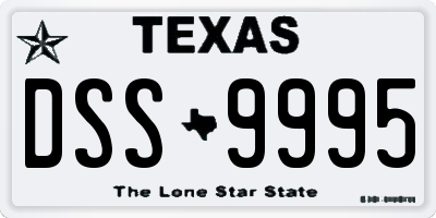 TX license plate DSS9995
