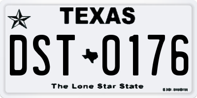 TX license plate DST0176