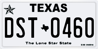 TX license plate DST0460