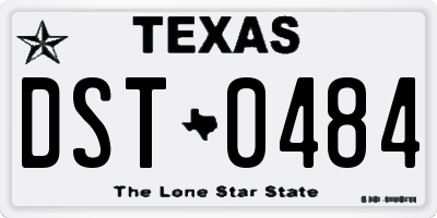 TX license plate DST0484