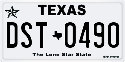 TX license plate DST0490