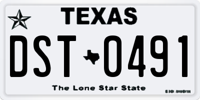 TX license plate DST0491