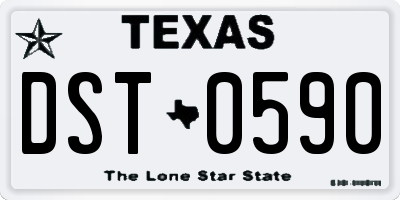 TX license plate DST0590