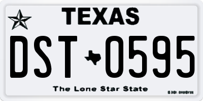 TX license plate DST0595