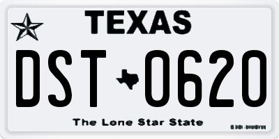 TX license plate DST0620