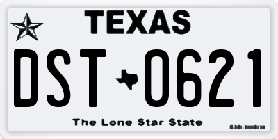 TX license plate DST0621