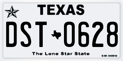 TX license plate DST0628