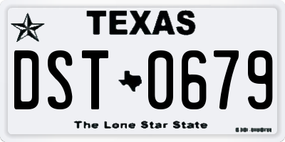 TX license plate DST0679