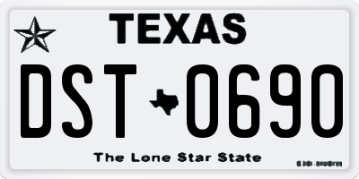TX license plate DST0690