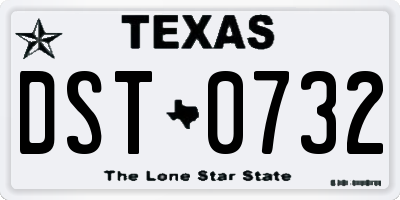 TX license plate DST0732