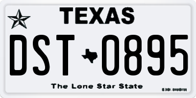 TX license plate DST0895