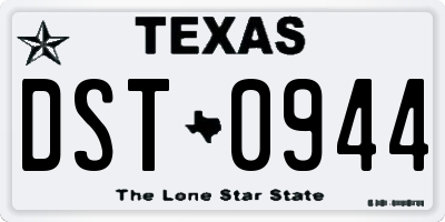 TX license plate DST0944