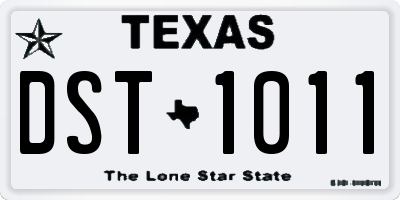 TX license plate DST1011