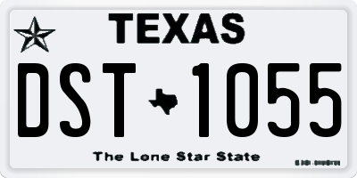 TX license plate DST1055